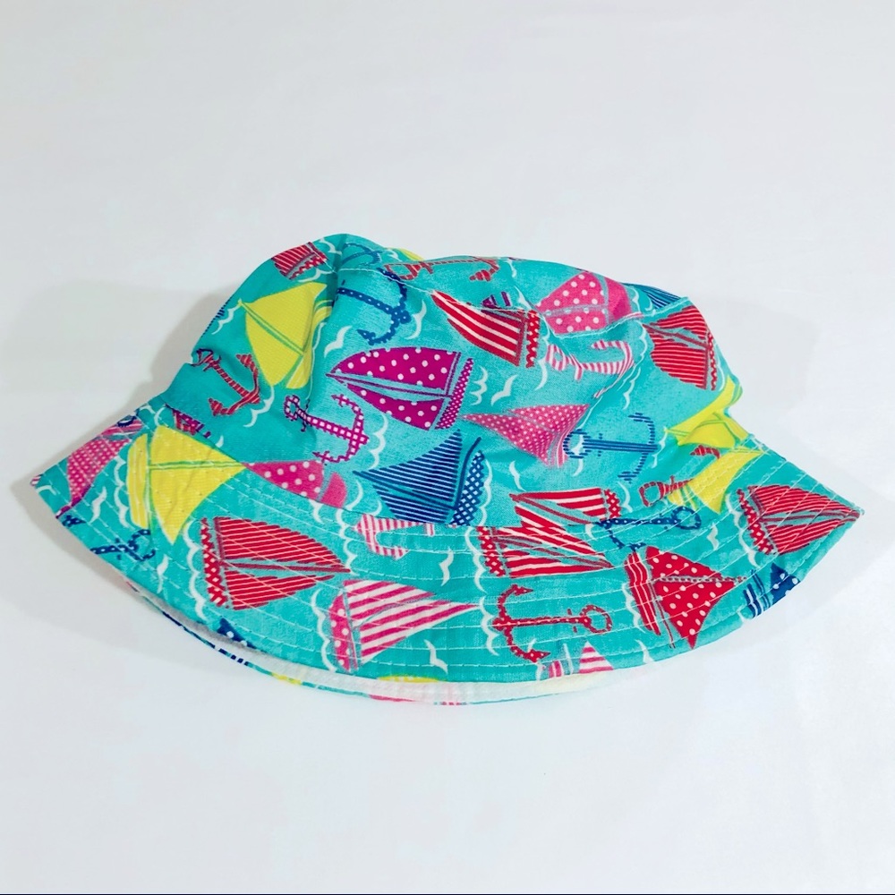 Kids Sailboat Print Bucket Hat